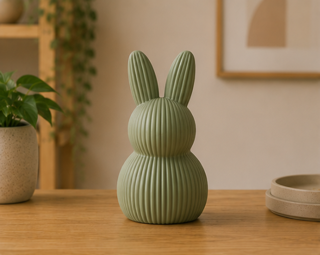 Cozy Bunny – Stilisierter Deko-Hase